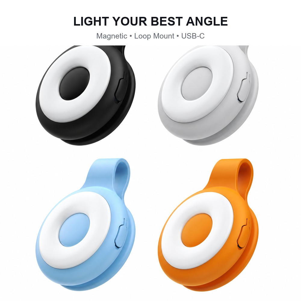 Photography Lighting Lamp - Tragbares LED-Selfie-Fülllicht mit Magnetclip, 5 Beleuchtungseinstellungen,