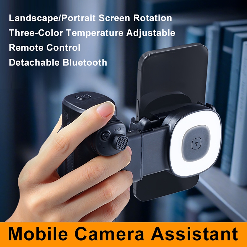 Photography Lighting Assistant - Bluetooth-Selfie-Griff mit Beleuchtung für Outdoor-Fotografie, Bildschirm