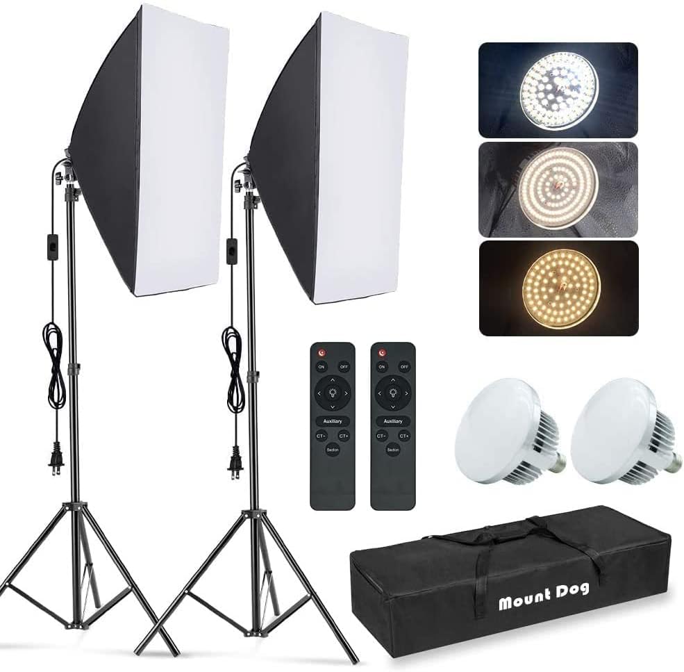 Photography Lighting For Portraits - Fotografie-Softbox-Beleuchtungsset, 2er-Pack 50 x 70 cm