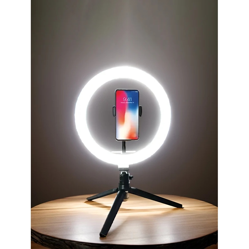 Photography Lighting Color - Desiontal 26cm Ringlicht mit Stativ, RGB-Taschenlicht