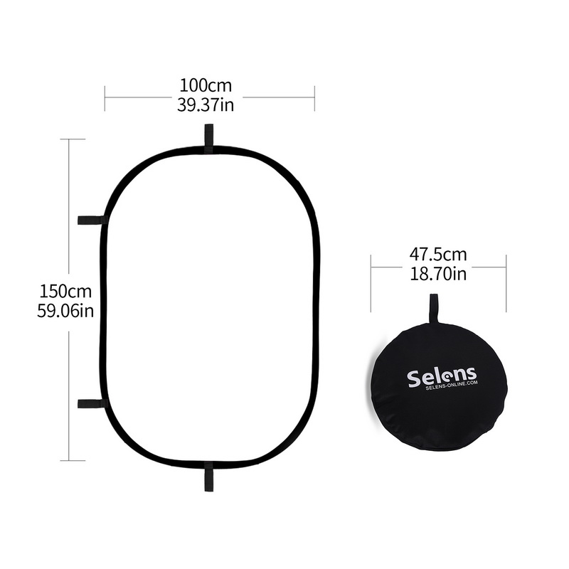 Photography Lighting Reflectors - 100X150CM faltbare ovale Reflektor Soft Light