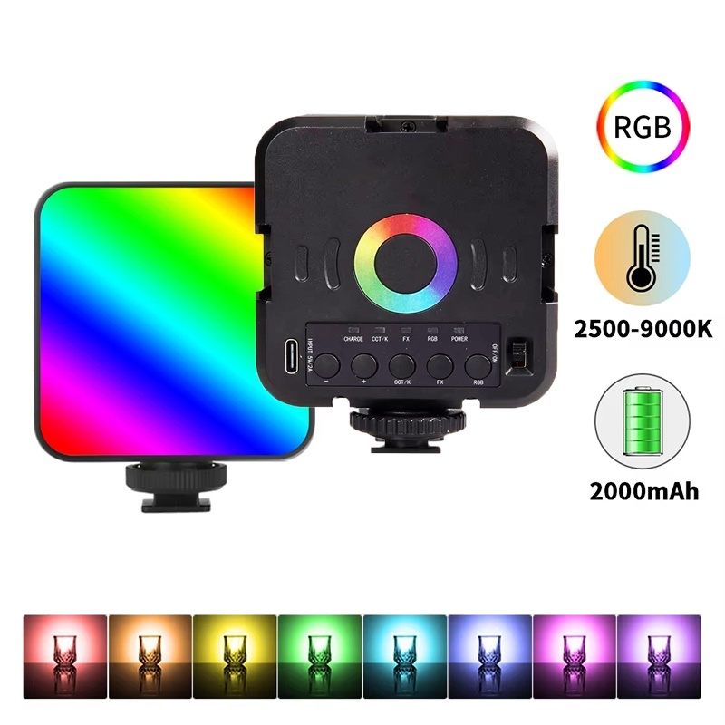 Photography Lighting Lamp - Tragbares Mini-RGB-Videolicht für Fotografie, 6500K LED-Fülllicht,