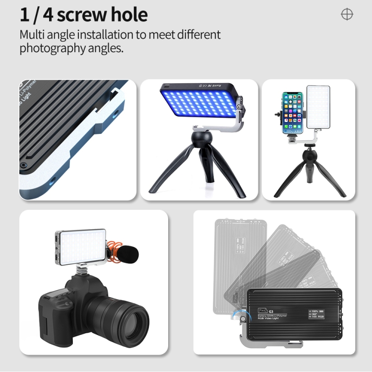 Pixel G3 Flache RGB-Füllleucht – Photography Lighting Lamp Bewertung und Preis
