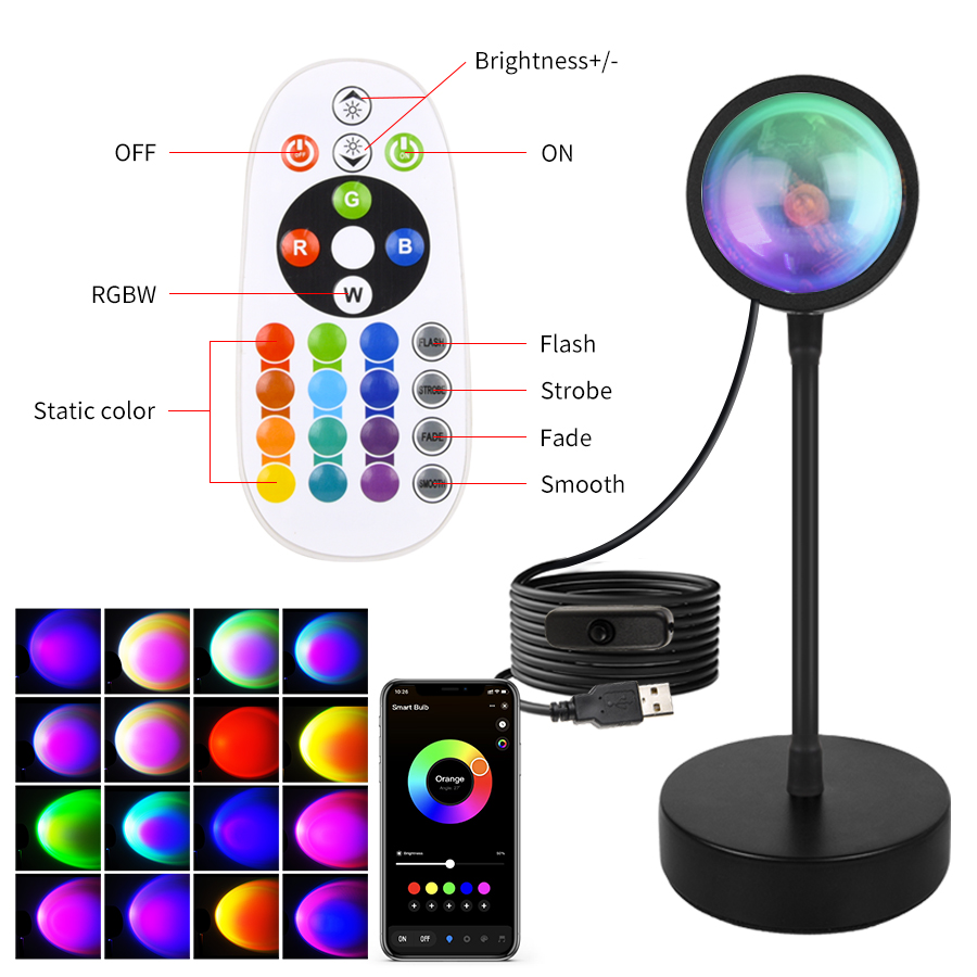 Smart Sunset Lampe Tuya LED Na – Photography Lighting Lamp Bewertung und Preis