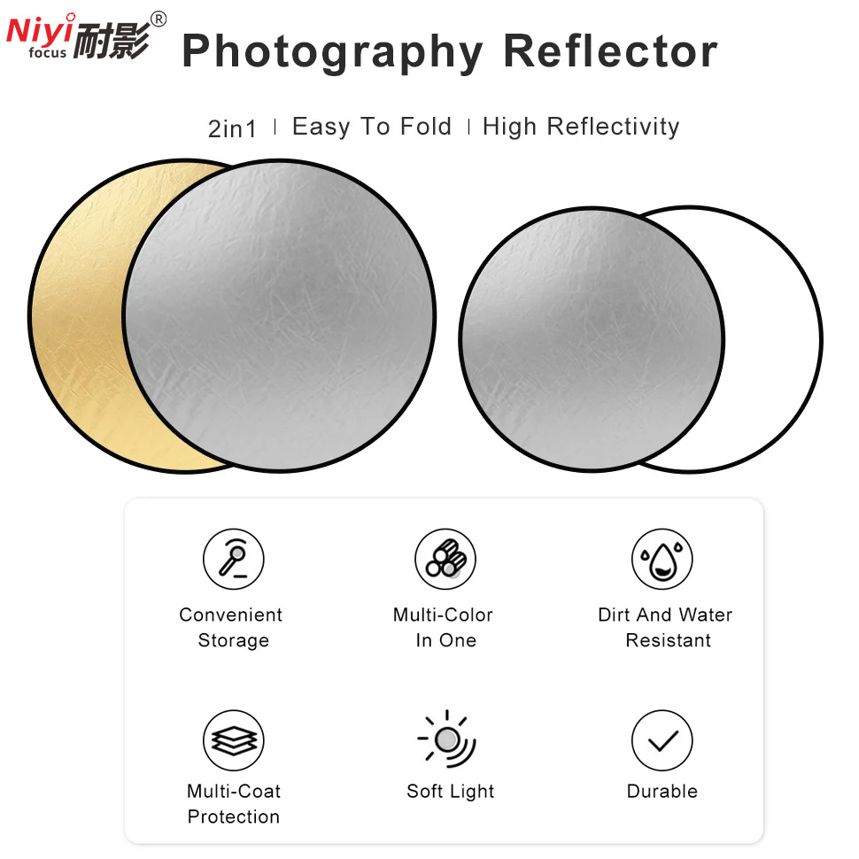 2-in-1 Runder Tragbarer Reflek – Photography Lighting Reflectors Bewertung und Preis